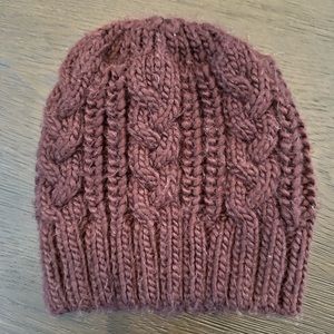 American Eagle Aerie Knit Beanie, Purple/Burgundy